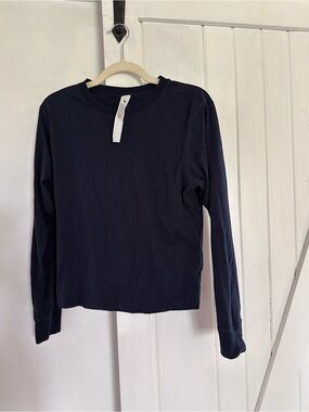 lululemon athletica Navy Long Sleeve Crew Tee
